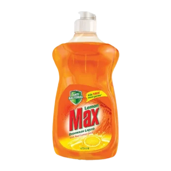 Lemon Max Dishwash Liquid Bottle Orange – 475ml