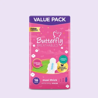 Butterfly Breathables 16pads pink