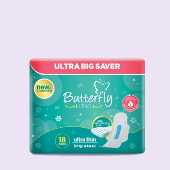 Butterfly Long Ultra Big Saver Sanitary Pads Long – 18 Pcs