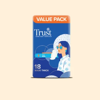 TRUST – Breathable Maxi Thick Dry Mesh Long Value Pack – 18 Pcs