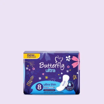 Butterfly Ultra-Thin Economy Pack Sanitary Packs Long – 8 Pcs