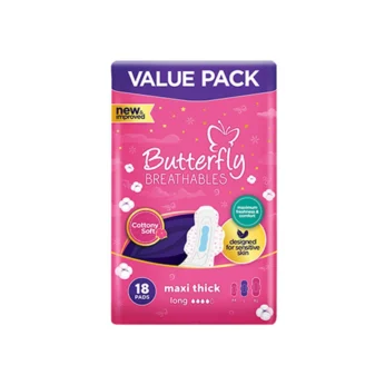 Butterfly – BREATHABLES – COTTONY SOFT – MAXI THICK – LONG – Value Pack